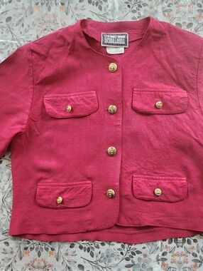 Prima Donna Hot Pink Button-Front Short Sleeve Jacket